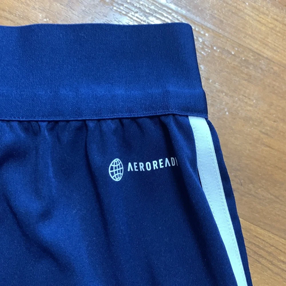 Adidas Aeroready Athletic Shorts with White Stripes